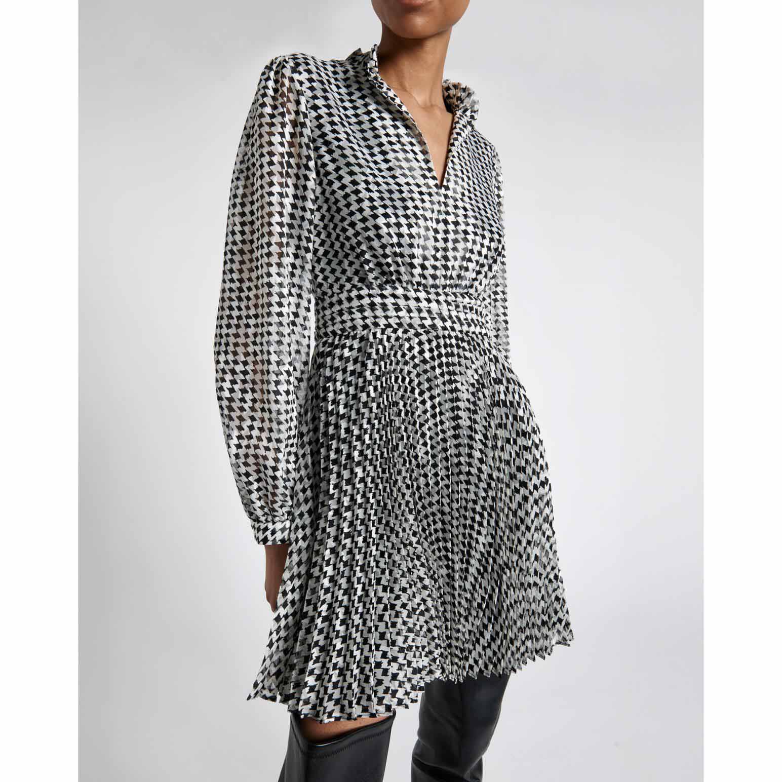 Cue Houndstooth Jacquard Mini Dress Ballantynes Department Store